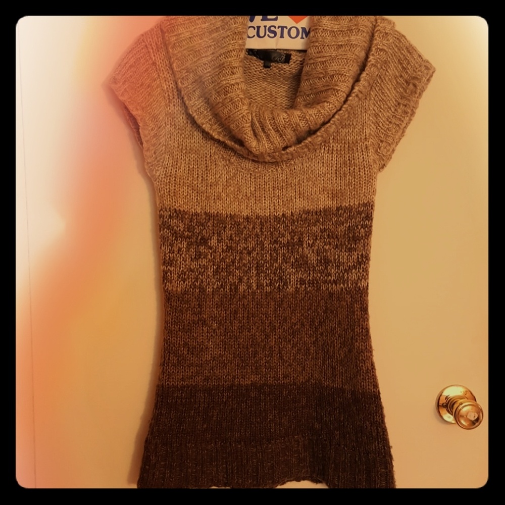 Brown sweater dress